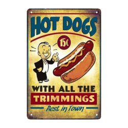 hot dog 1 werbeplakette