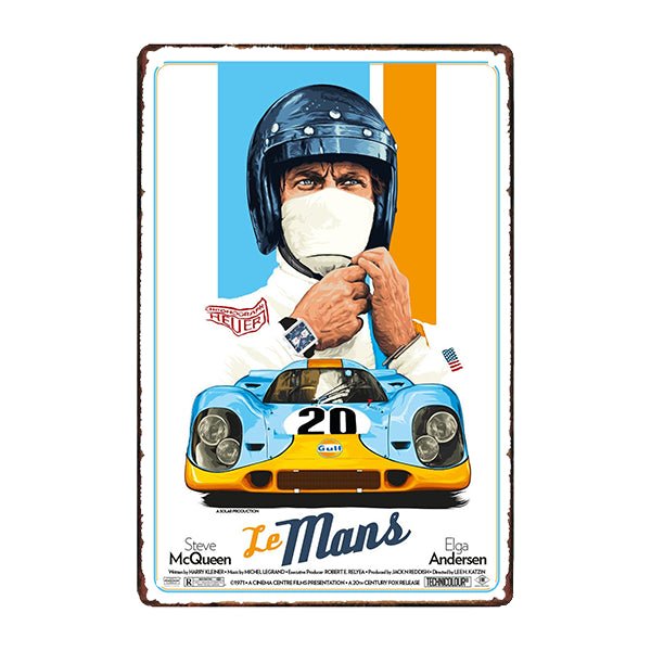 werbeschild le mans steve mcqueen werbeschild le mans steve mcqueen
