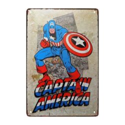 metall captain america werbeschild
