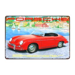 metall porsche werbeschild