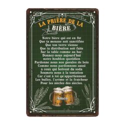 metall werbeteller biergebet