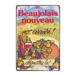 werbeschild metallbeschilderung beaujolais
