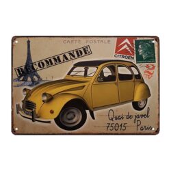 vintage 2cv werbeschild