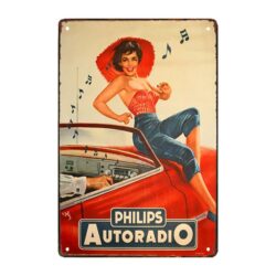 vintage pin up werbeteller