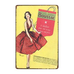 werbeschild vintage pin up franzosisch