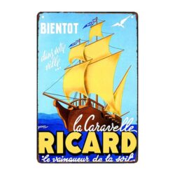 vintage ricard la caravelle werbeteller