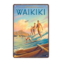 vintage surf werbeplatte