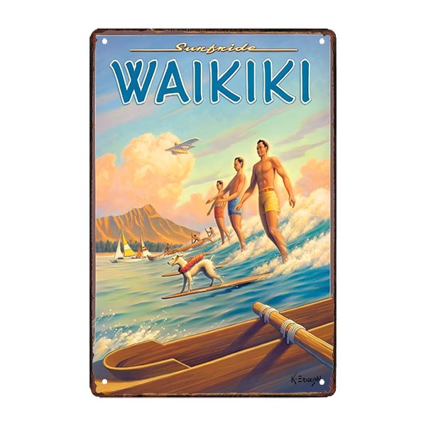vintage surf werbeplatte vintage surf werbeplatte