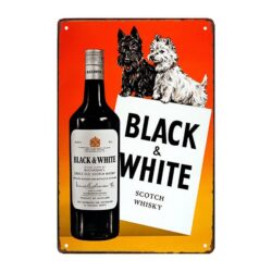 whiskey schwarz weiss werbeteller