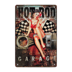 hotrod metallplatte