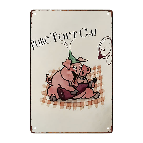 metallplatte humor ich bin ein froehliches schwein metallplatte humor ich bin ein froehliches schwein