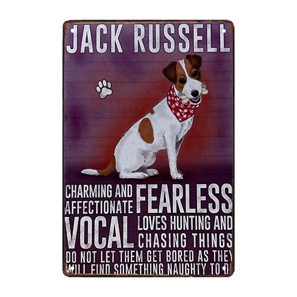 jack russell metallplatte jack russell metallplatte