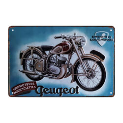 altes motorrad metallschild