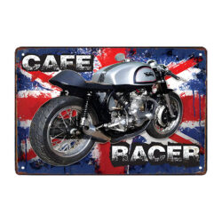 metallplatte motorrad cafe racer
