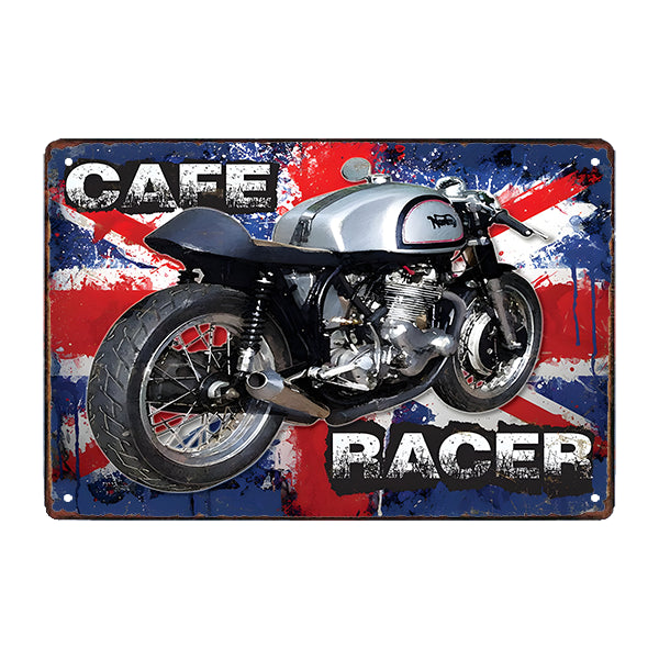 metallplatte motorrad cafe racer metallplatte motorrad cafe racer