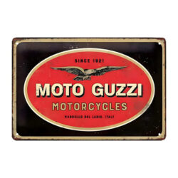 vintage moto guzzi metallplatte