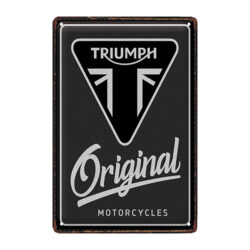 triumph motorrad metallplatte