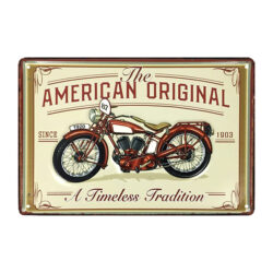 vintage motorrad metallplatte