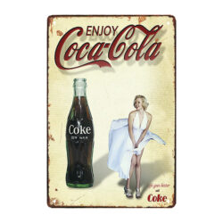 coca cola wandschild aus metall