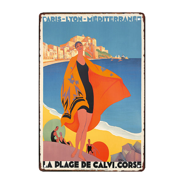 metallplatte paris lyon mittelmeer roger broders strand calvi metallplatte paris lyon mittelmeer roger broders strand calvi