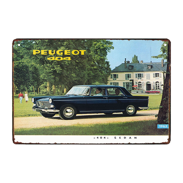 peugeot 404 metallschild peugeot 404 metallschild