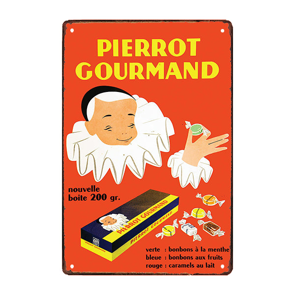 pierrot gourmand metallplatte pierrot gourmand metallplatte
