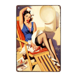 marine pin up metallplatte