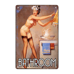 metallplatten pin up badezimmer