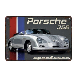 metallplatte porsche
