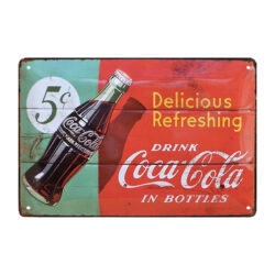 metallplatte coca cola werbung