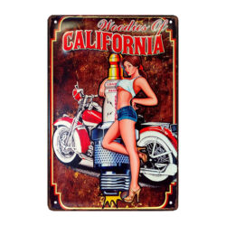 vintage br american pin up metallplatte