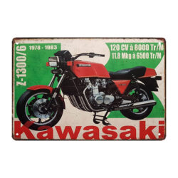 kawasaki werbeschild aus metall