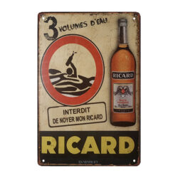 werbe metallschild ricard