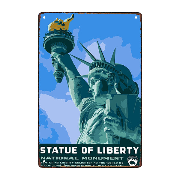 metall werbeschild usa freiheitsstatue metall werbeschild usa freiheitsstatue