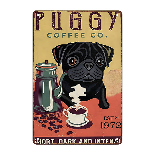 metallplatte mops kaffee metallplatte mops kaffee