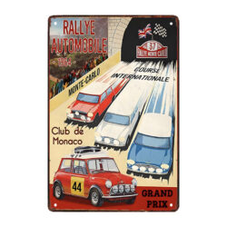 rallye metallschild