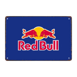 metallplatte redbull logo