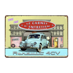 renault 4cv metallschild