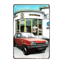 renault 5 metallschild