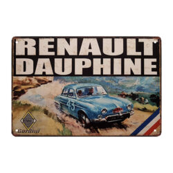 renault dauphine metallschild