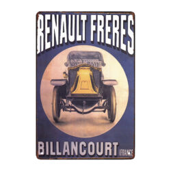 vintage renault metallschild
