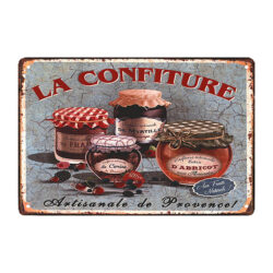 retro metallplatte confiture de provence