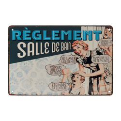 retro metallplatten badezimmer