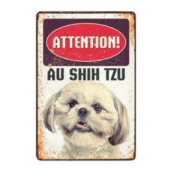 shih tzu metallplatte