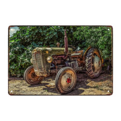 oldtimer traktor metallplatte